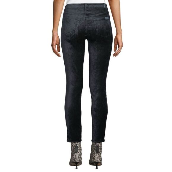 RARE 7 ALL MANKIND womens VELVET JEANS The Skinny Velvet Twilight' Size 26 - Picture 1 of 16